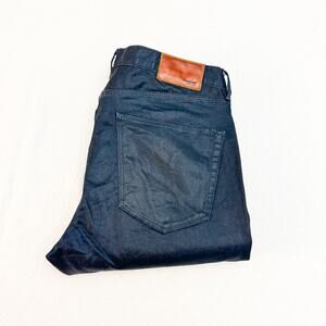 Madewell Skinny Skinny Ankle Coated Blue Denim Jeans Size 27